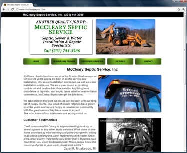 McCleary Septic Website
