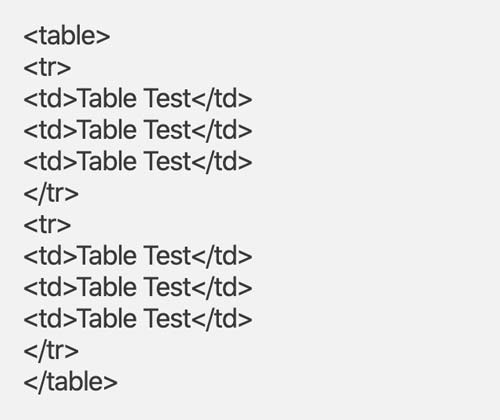 Tables and lists html5 code