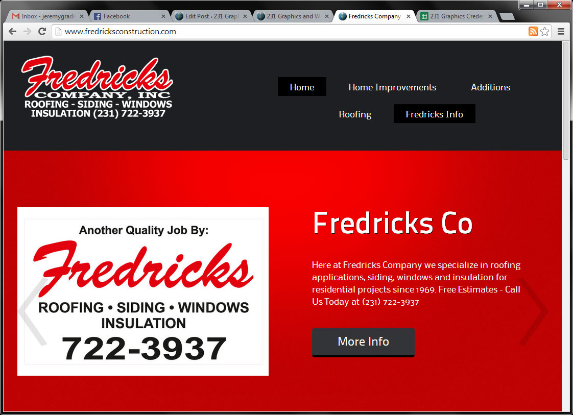 Fredricks Construction Website