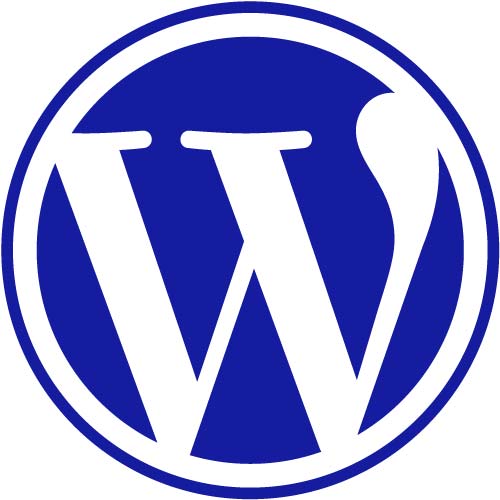 WordPress logo blue